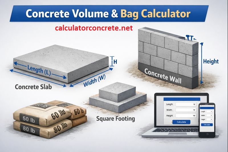 concrete slab calculator square footings and walls included